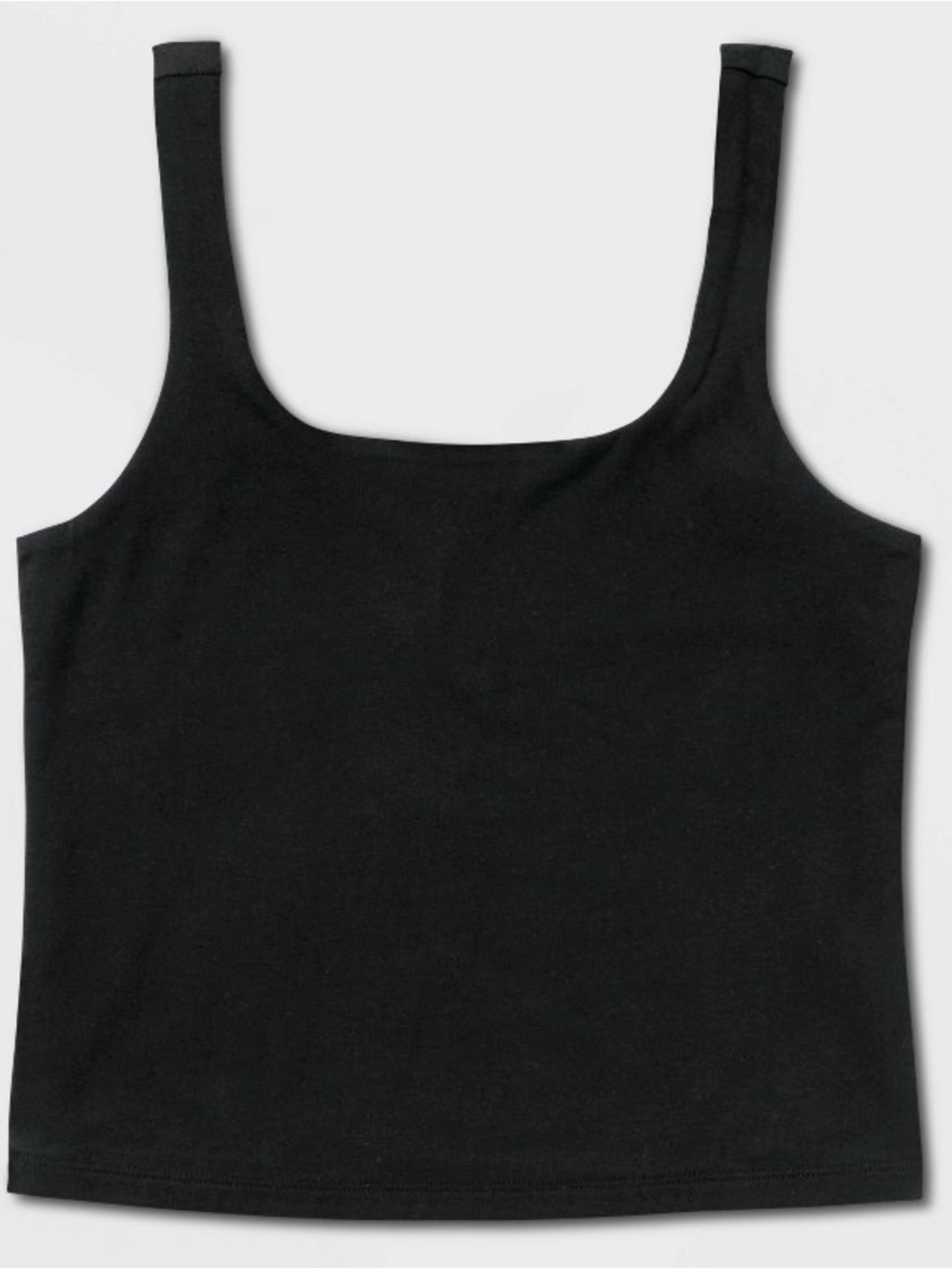 a new day Black Square Neck Tank